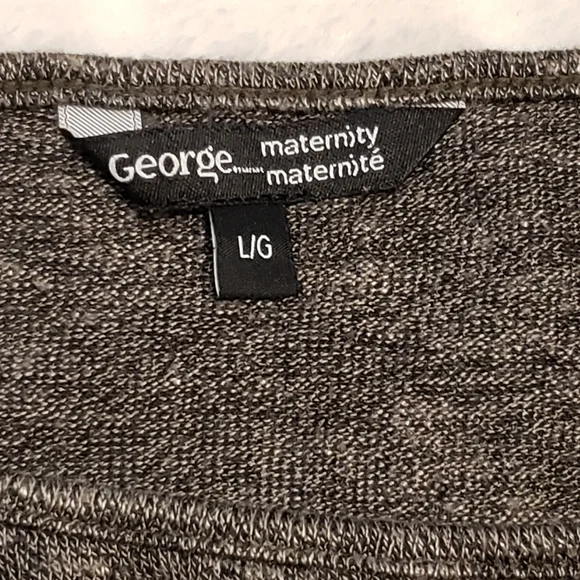 George Heathered Gray Rouched Sides Maternity Top - Picture 10 of 13